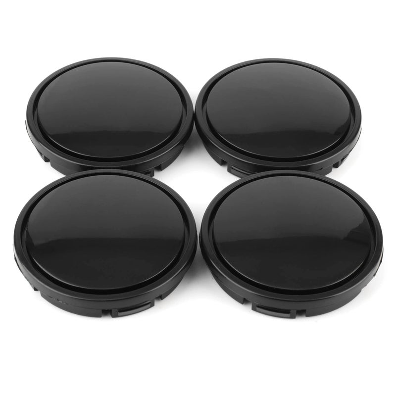 RTRHINOTUNING 56mm/2.2inch Wheel Center Hub Caps Compatible with Golf Jetta Beetle Rim Caps 1J0601171, OD: 2.2"(56 mm) ID: 2.03"(51.8 mm) 4 pcs Black Car Center Caps for Rims - Image 1